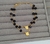 Imagem do Pulseira Religiósa Escapulario Pedras Cristais Miçangas Folheado Ouro 18k Aparecida Pérolas Preta Adulto Infantil
