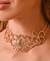 Colar Choker Flor Metal Folheado Ouro 18k Gargantilha Elo Português Lançamento Moda Blogueira Luxo - loja online