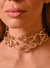 Colar Choker Inspiração Thassia Naves Moda Blogueira Silvia Folheado Ouro 18k Tendência Luxo - loja online