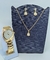 Kit Relógio de Pulso Feminino Aço Inoxidável Redondo Quartzo Luxo + Colar e Brincos Folheado Ouro 18k Presente - loja online