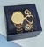 Kit Relógio de Pulso Feminino Analógico Strass Cravejado Pedras Zircônias + Pulseira + Par de Brincos + Caixa Presente