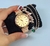 Kit Relógio de Pulso Feminino Analógico Strass Cravejado Pedras Zircônias + Pulseira + Par de Brincos + Caixa Presente - comprar online