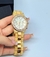 Imagem do Kit Relógio de Pulso Feminino Analógico Strass Cravejado Pedras Zircônias + Pulseira + Par de Brincos + Caixa Presente
