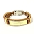 Pulseira Bracelete Masculino Feminino Couro Sintético Placa Aço Inox Folheado Tudo Posso Fé Gratidão Pai Nosso