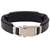 Pulseira Bracelete Masculino Feminino Couro Sintético Placa Aço Inox Folheado Tudo Posso Fé Gratidão Pai Nosso - loja online