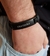 Pulseira Bracelete Masculino Feminino Couro Sintético Placa Aço Inox Folheado Tudo Posso Fé Gratidão Pai Nosso - Store LVO