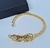 Bracelete Pulseira Feminino Masculino Pantera Onça Tigre Folheado Ouro 18K Dourado Gold Tendência Moda - loja online