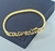 Pulseira Bracelete Feminino Masculino Manuscrito Frase Acredite Folheado Ouro 18K Moda Luxo Tendência Presente