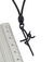Colar Cordão Fio Couro encerado Ajustável All Black Preto Pingente Aço Inox Manuscrito Fé Religioso - Store LVO