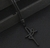 Colar Cordão Fio Couro encerado Ajustável All Black Preto Pingente Aço Inox Manuscrito Fé Religioso - comprar online