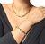 Kit Conjunto Colar Choker e Pulseira Elo Cartier Corrente Grossa Folheado Ouro 18k Inspiração Blogueira Moda Luxo Presente - comprar online