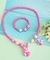 Kit Conjunto Infantil Colar e Pulseira Anel Miçangas Pérola Menina Pingente Urso Coelho Laço Doce Sereia Unicórnio Crianças - comprar online