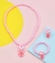 Kit Conjunto Infantil Colar e Pulseira Anel Miçangas Pérola Menina Pingente Urso Coelho Laço Doce Sereia Unicórnio Crianças