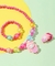 Kit Conjunto Infantil Colar e Pulseira Anel Miçangas Pérola Menina Pingente Urso Coelho Laço Doce Sereia Unicórnio Crianças - Store LVO