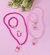 Kit Conjunto Infantil Colar e Pulseira Anel Miçangas Pérola Menina Pingente Urso Coelho Laço Doce Sereia Unicórnio Crianças - comprar online