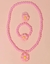 Kit Conjunto Infantil Colar e Pulseira Anel Miçangas Pérola Menina Pingente Urso Coelho Laço Doce Sereia Unicórnio Crianças - loja online
