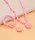 Imagem do Kit Conjunto Infantil Colar e Pulseira Anel Miçangas Pérola Menina Pingente Urso Coelho Laço Doce Sereia Unicórnio Crianças