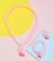 Kit Conjunto Infantil Colar e Pulseira Anel Miçangas Pérola Menina Pingente Urso Coelho Laço Doce Sereia Unicórnio Crianças
