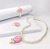 Kit Conjunto Infantil Colar e Pulseira Anel Miçangas Pérola Menina Pingente Urso Coelho Laço Doce Sereia Unicórnio Crianças - loja online