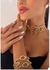 Kit Conjunto Choker e Pulseira Inspiração Thassia Naves Blogueira Luxo Folheado Ouro Lançamento 2023 Tendência Moda