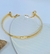 Kit Choker Colar e Pulseira Elo Aro Duplo Metal 6mm Folheado Ouro 18k Lançamento 2023 Blogueira Feminino Presente