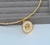 Colar Choker Feminino Elo Aro Liso com Pingente Medalha Redonda Leão Onça Preto Branco Folheado Ouro 18k Tendência Moda - loja online
