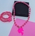 Kit Conjunto Infantil Colar e Pulseiras Miçangas Pingente Personagens Disney Barbie Wandinha Unicórnio Pony Presente - loja online
