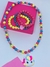 Kit Conjunto Infantil Colar e Pulseiras Miçangas Pingente Personagens Disney Barbie Wandinha Unicórnio Pony Presente - loja online