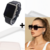 Kit Relógio de Pulso Digital Led Silicone Ajustável + Óculos de Sol Feminino Quadrado degradê Tendência Moda Presente - comprar online