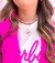 Colar Barbie Girl com Pingente Madrepérola Rosa Redonda Resina Lançamento 2023 Filme Tendência Moda - comprar online