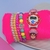 Kit Relógio Infantil Digital Meninas Desenho Animado Disney 3D Sereia Unicórnio + Conjunto Pulseiras e Brincos Miçangas + Caixa