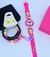 Kit Relógio Infantil Digital Meninas Desenho Animado Disney 3D Sereia Unicórnio + Conjunto Pulseiras e Brincos Miçangas + Caixa - Store LVO