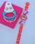 Kit Relógio Infantil Digital Meninas Desenho Animado Disney 3D Sereia Unicórnio + Conjunto Pulseiras e Brincos Miçangas + Caixa - comprar online