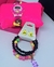 Kit Relógio Infantil Digital Meninas Desenho Animado Disney 3D Sereia Unicórnio + Conjunto Pulseiras e Brincos Miçangas + Caixa
