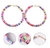 Kit Conjunto Colar Choker e Brincos Argola Disco Disquinhos Fimo Coloridos Borracha Tedência Moda Verão - loja online