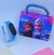 Kit Relógio Digital Bracelete Silicone Prova água + Bolsa Infantil Mini Bag Ombro Crianças Alça Pérola Frozen Minnie Lol Blogueira na internet
