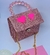 Bolsa Ombro Infantil Glitter Luxo Alça Corrente Transversal Princesa Barbie Mini Bag Alsa Pérola Moda Blogueira