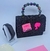 Kit Relógio Digital Band Prova água Silicone + Bolsa Infantil Mini Bag Alça Pérola Princesa Dinsey Barbie Glitter Luxo Moda Blogueira