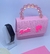 Kit Relógio Digital Band Prova água Silicone + Bolsa Infantil Mini Bag Alça Pérola Princesa Dinsey Barbie Glitter Luxo Moda Blogueira - Store LVO