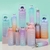 Kit 3 Garrafas de água Motivacional 2l Litros 900ml 300ml Squeeze Galão Garrafa Adulto Infantil Colorida degradê Fitness Trabalho
