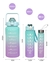 Kit 3 Garrafas de água Motivacional 2l Litros 900ml 300ml Squeeze Galão Garrafa Adulto Infantil Colorida degradê Fitness Trabalho - loja online