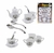 Kit Jogo de Cozinha Brinquedo Infantil Hora do Café Chá Conjunto 15 Peças Xicáras Bule Talheres Diversão Presente