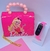 Kit Relógio Digital Led Bracelete Silicone Prova água + Bolsa Mini Bag Princesa Disney Alça Pérola Barbie Frozen Sofia Unicórnio Presente