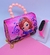 Imagem do Kit Relógio Digital Led Bracelete Silicone Prova água + Bolsa Mini Bag Princesa Disney Alça Pérola Barbie Frozen Sofia Unicórnio Presente
