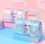 Kit Relógio Digital Led Bracelete Silicone Prova água + Bolsa Mini Bag Princesa Disney Alça Pérola Barbie Frozen Sofia Unicórnio Presente na internet