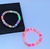 Pulseira Bracelete Miçangas Disco Disquinho Fimo Coloridos com Pingente Coração Tendência Moda Praia Verão