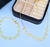 Kit Conjunto Colar Choker + Pulseira Margaridas Flor Flores Branca Colorida Folheado Ouro Moda Blogueira Tendência