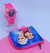 Kit Relógio Didital Pisca Luz Led Colorido Toca Musica Menina/Menino + Carteira Infantil para Crianças Desenho Animado Presente