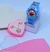 Kit Relógio Digital Led Infantil Pisca Toca Musica Personagens Disney Frozen Barbie + Conjunto Colar e Brincos + Caixa Formato Coração