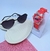 Kit Relógio Infantil Digital Meninas Pisca Luz Toca Musica Princesas Disney + Óculos de Sol Coração Armação Inox Tendência Moda - loja online